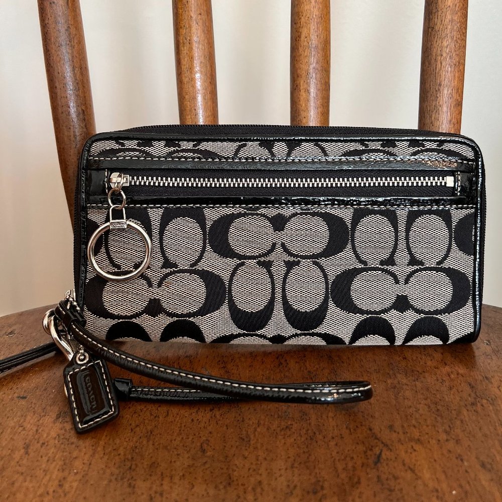 Large Coach Wristlet/Wallet with Extra Long Strap